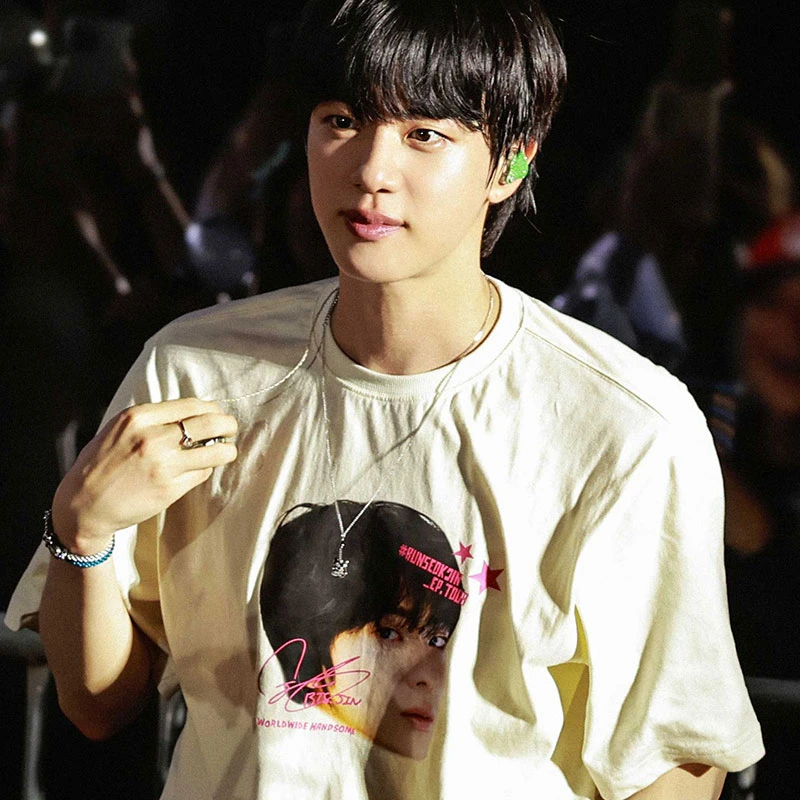 Camiseta Jin Runseokjin EP Tour 2025, camisetas de algodón de manga corta a la moda para hombres y mujeres, camiseta gráfica de cantante coreana, nuevo álbum Echo