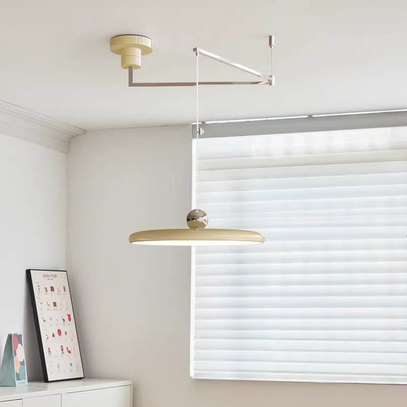 Colorful UFO Pendant Light with Movable Arm Full Spectrum Eye Protection Lighting for Living Room Restaurant Room Decor