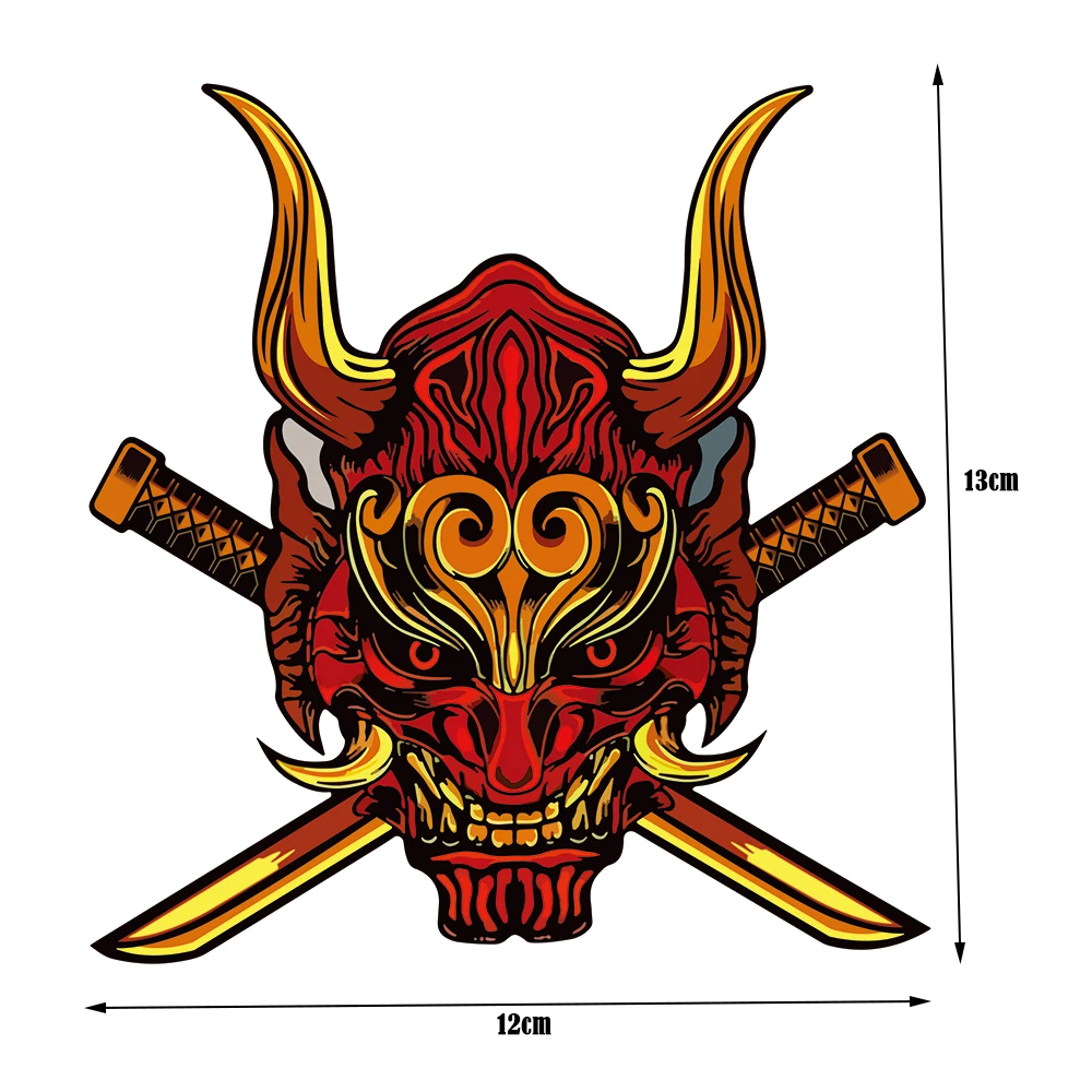 Odblaskowe naklejki samochodowe Onimusi Prajna Onimusha maska Car Styling motocykl JDM Decor naklejki motocyklowe akcesoria