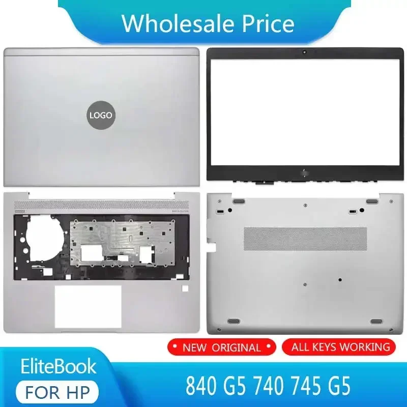 

New For HP EliteBook 840 G5 740 745 G5 Laptop LCD Back Cover Front Bezel Upper Palmrest Bottom Base Case Keyboard Hinge