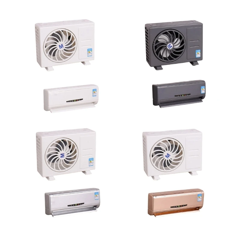 Detailed Mini Solar Powered Air Conditioner Model ABS Perfect For Realistic Dollhouses Setup And Learning Activity 15UB