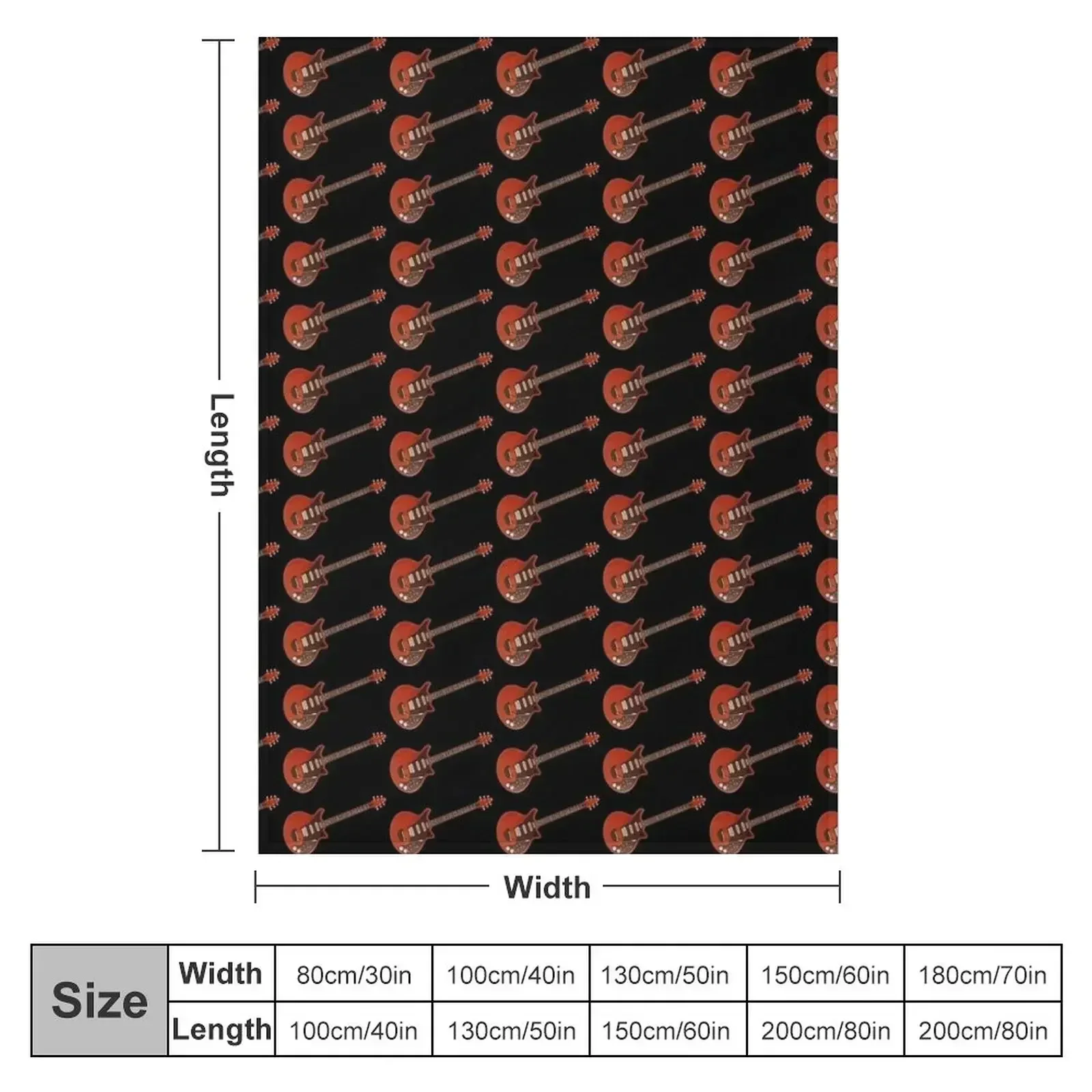 Brian May's Guitar (Red Special) - Queen Throw Blanket Cute Plaid Camping Plaid Flannels manga Luxury Throw Blankets