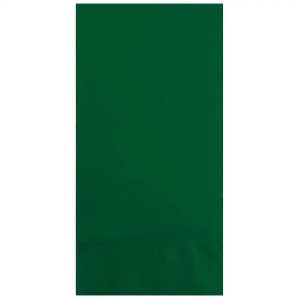 Hunter Green Disposable Paper Guest Towels 48 Count Coordinated Party Supplies