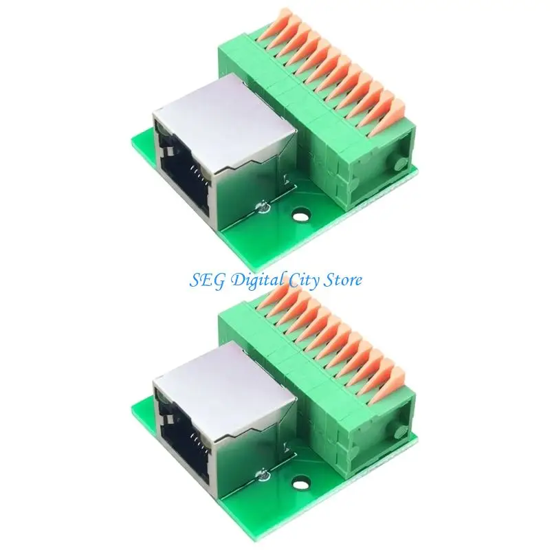 U75B DIN 레일 호환 RJ45 네트워킹 커넥터 LED 상태 표시기 신뢰할 수있는 데이터 전송을위한 홀리스 터미널 블록