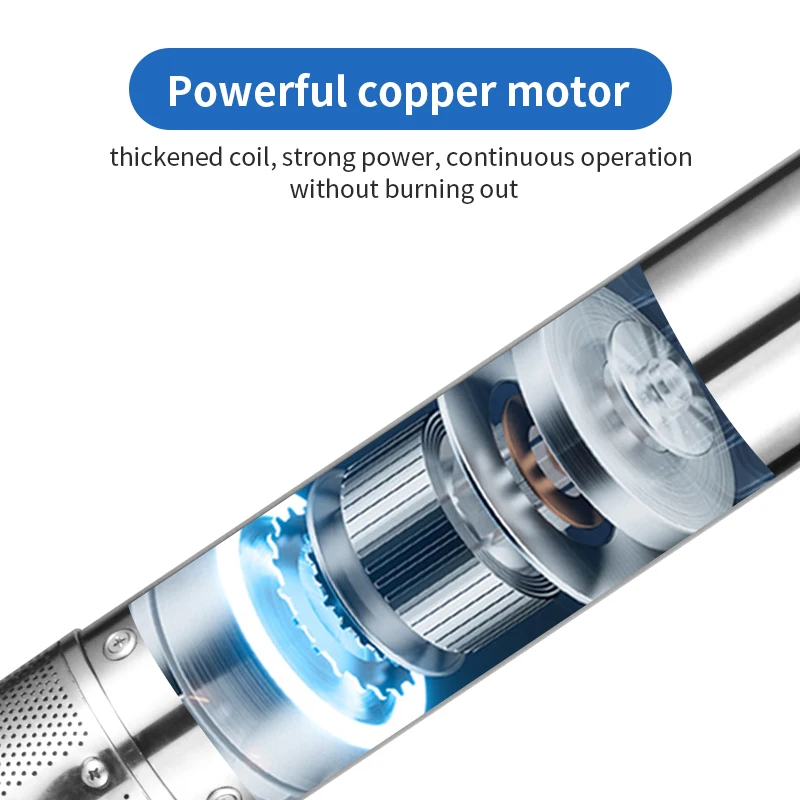 2HP 1500W Deep Well Submersible Pump Borehole Water Pump for Agriculture Irrigation