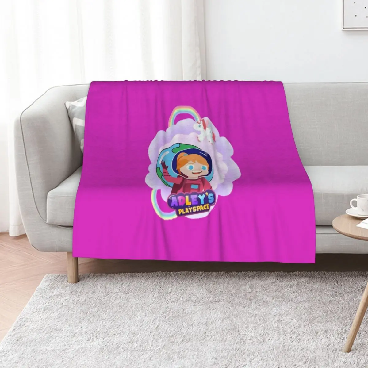 

Adley's Playspace: A For Adley Unicorn and Rainbow Throw Blanket Warm Sleeping Bag Travel Summer Beddings Blankets