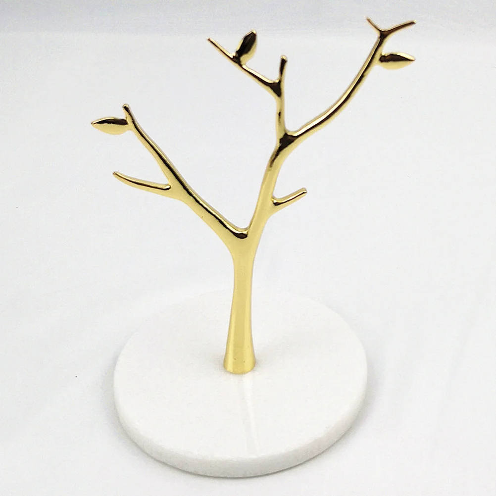 1Pcs White Marble Tree Jewelry Hanging Rack Multi-Function Stand for Bracelet Necklace Watch Ring