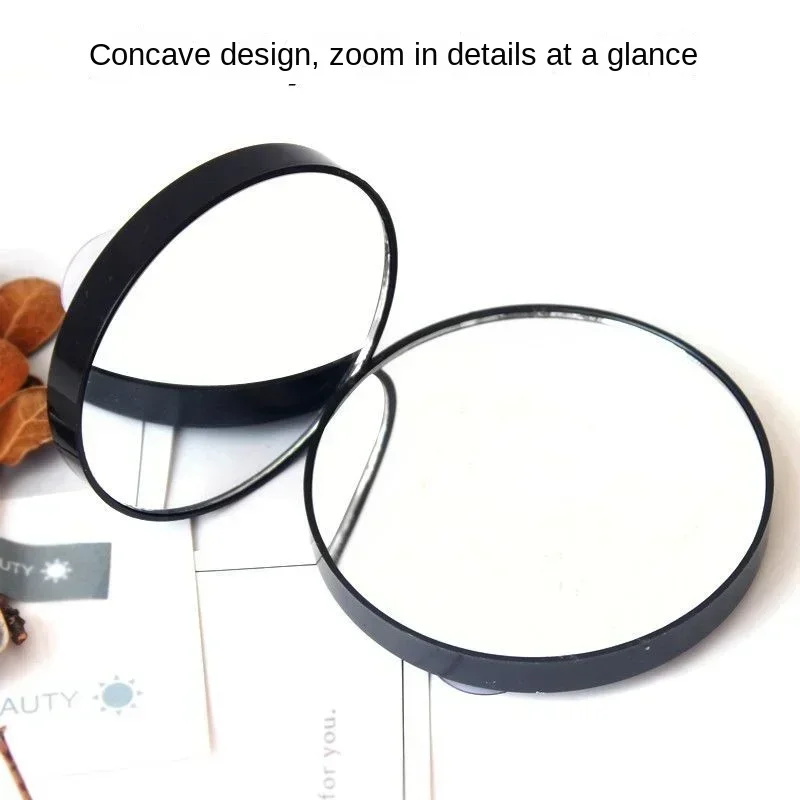 مرآة مكياج مكبرة 30 مرات، كوب شفط للحمام، مرآة تجميل سوداء، تنظيف الرؤوس السوداء، مرآة صغيرة مستديرة #5