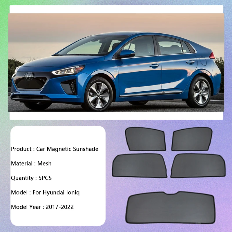 Magnetic Sunshade For Hyundai Ioniq 2017 2018 2019 2020 2021 2022 UV Protection Visor Privacy Light blocking Car Accessorie Auto