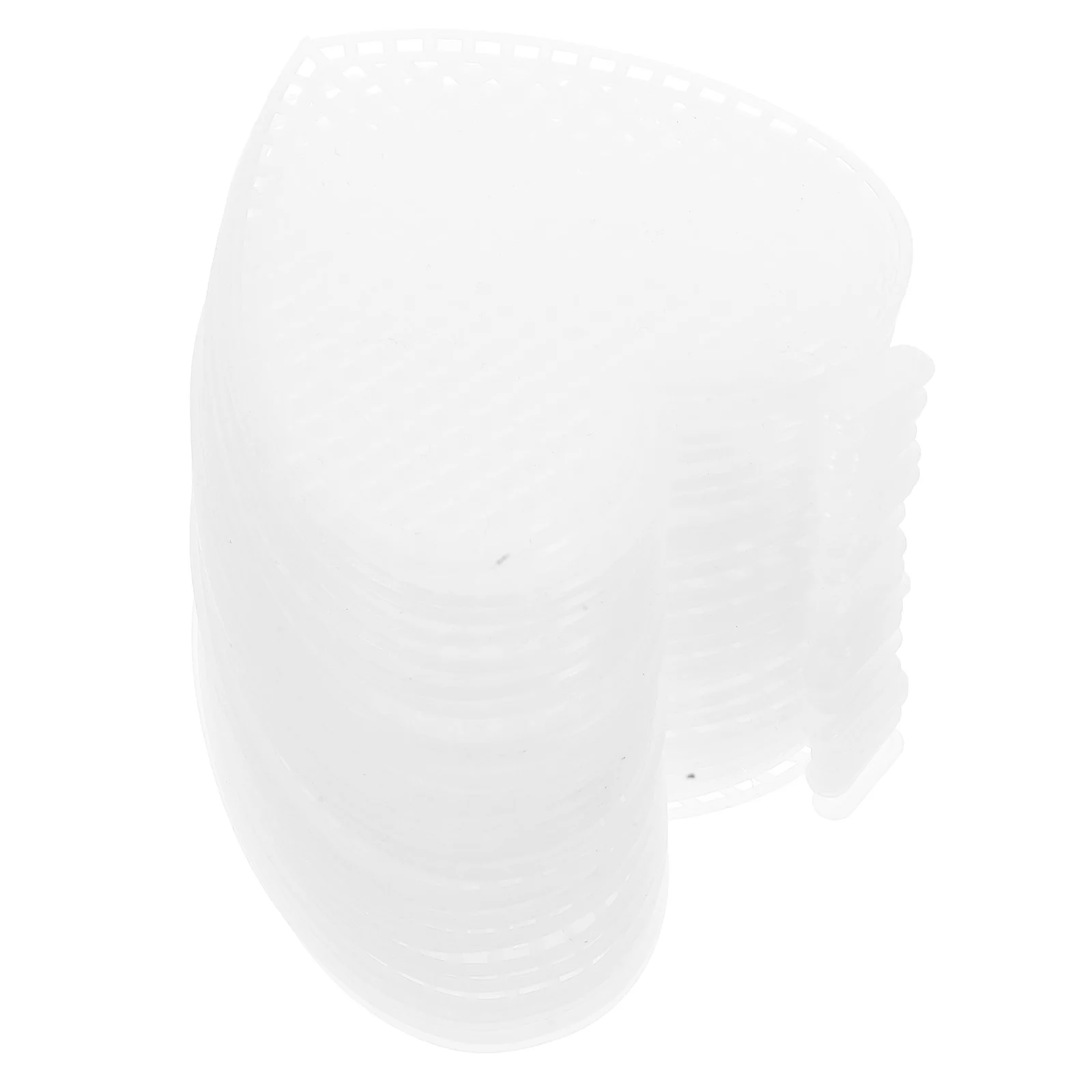 

30Pcs Heart Shape Plastic Mesh Canvas Sheet White Blank for Needlepoint Embroidery Cross Stitch Knit Yarn Craft Supplies