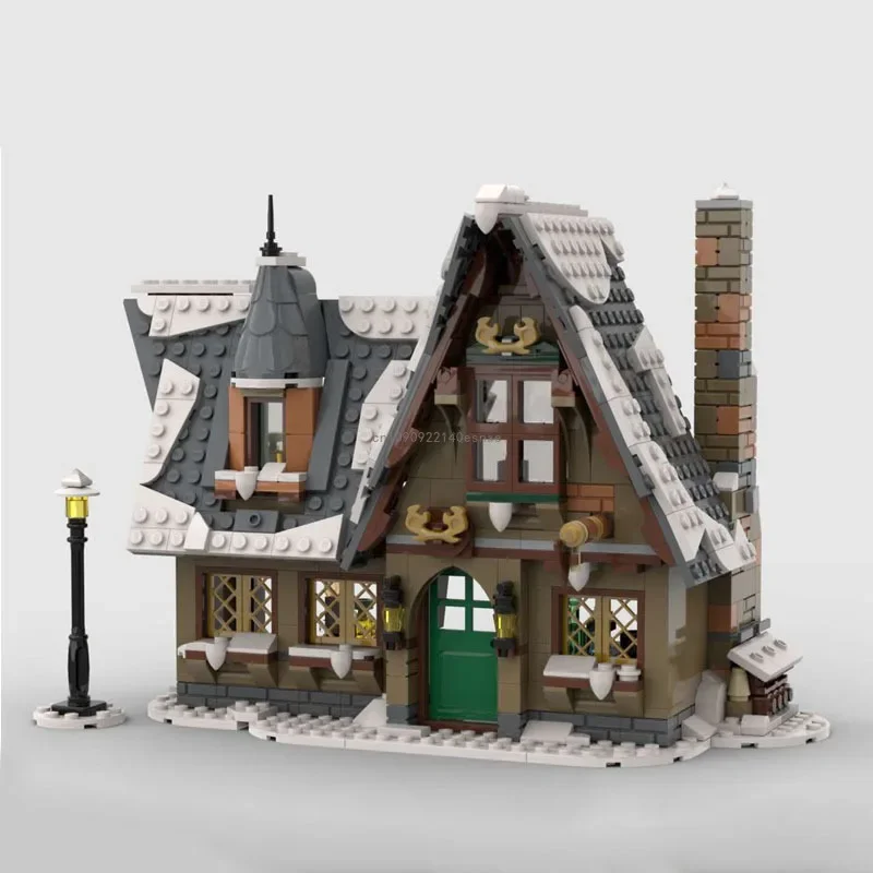 702pcs Christmas a Winter Village Inn Building Blocks Bricks MOC 76388 Snow House Model Assembly Toy Kid Gifts