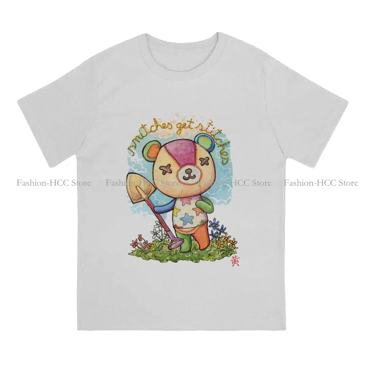 Animal Crossing：Pocket Camp Polyester TShirt for Men Snitches Get Stitches Humor Casual Sweatshirts T Shirt Novelty New Design