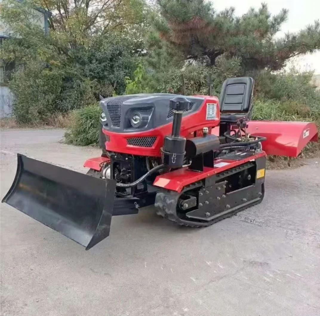 Remote Control Multifunction Crawler Tractor Micro Rotary Tiller Cultivator