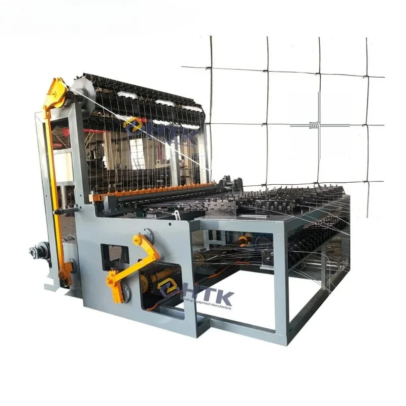 Full Automatic Grassland Cattle Fence Net Making Machine / Field Farm Fence Wire Mesh Machine