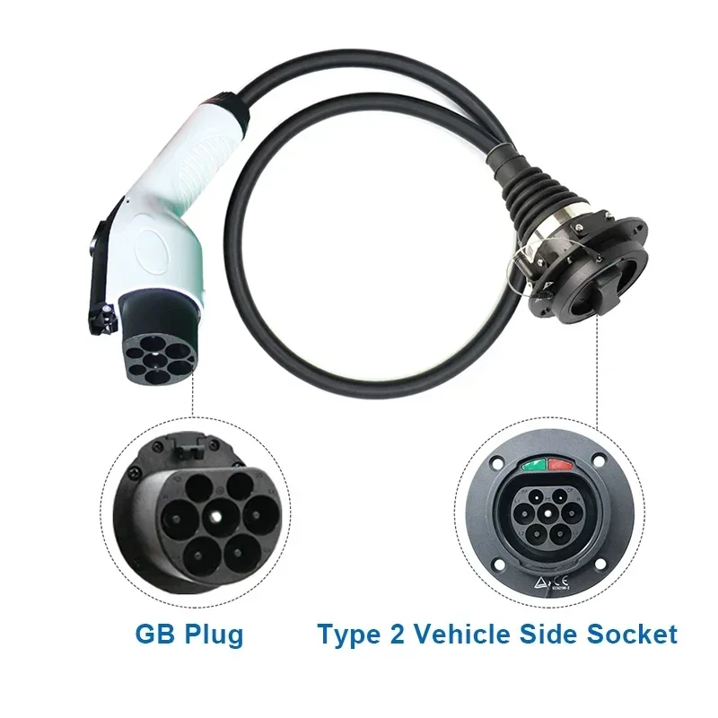 Hot SalesEv Charging Cable Charger Adapter Type2 Type1 Extension Cord Iec 62196 Sae J1772 Ev Plug With Socket