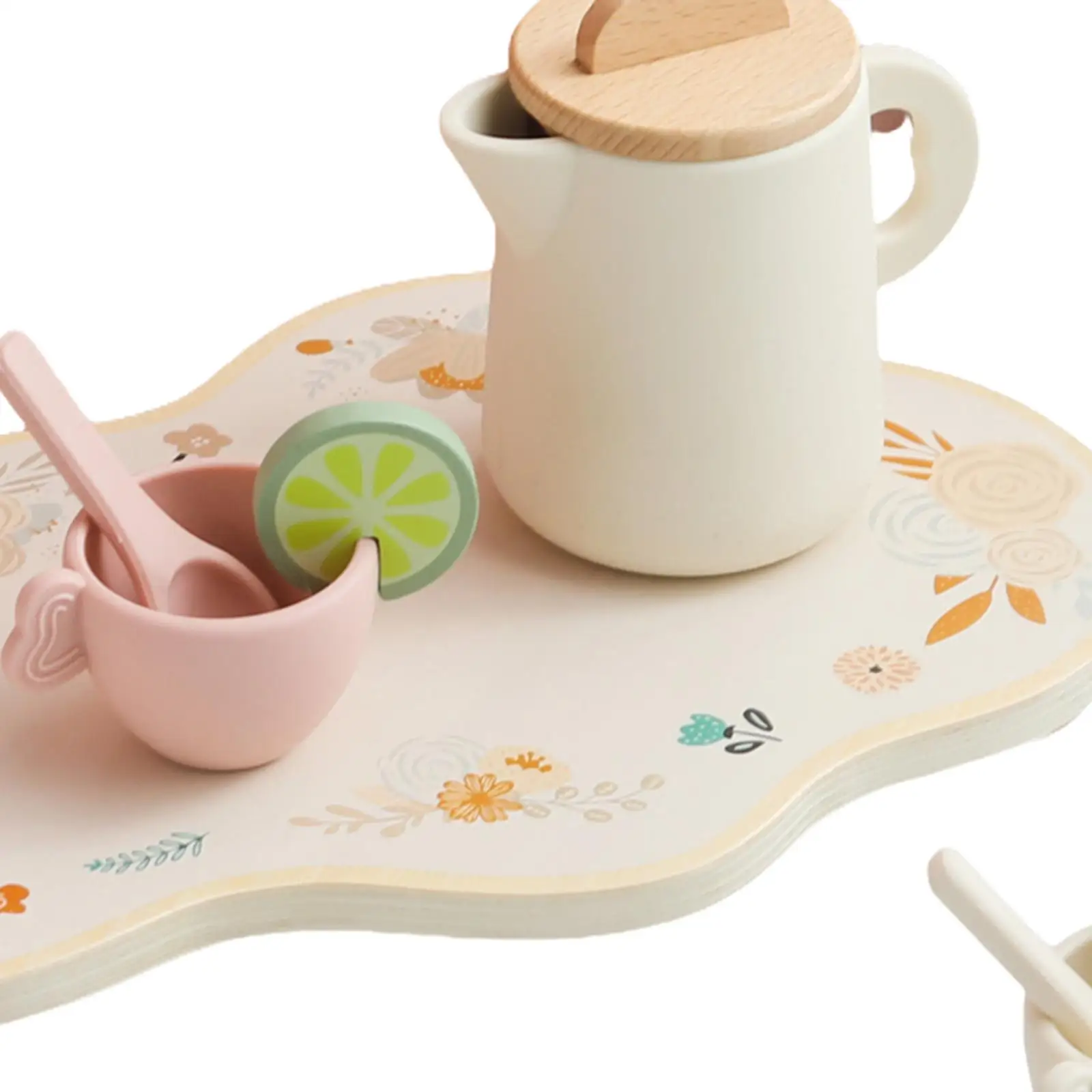 Service à thé de l'après-midi, accessoires de cuisine, jouet éducatif précoce en bois, ensemble de jeu de cuisine pour enfants d'âge préscolaire de 3 4 5 ans