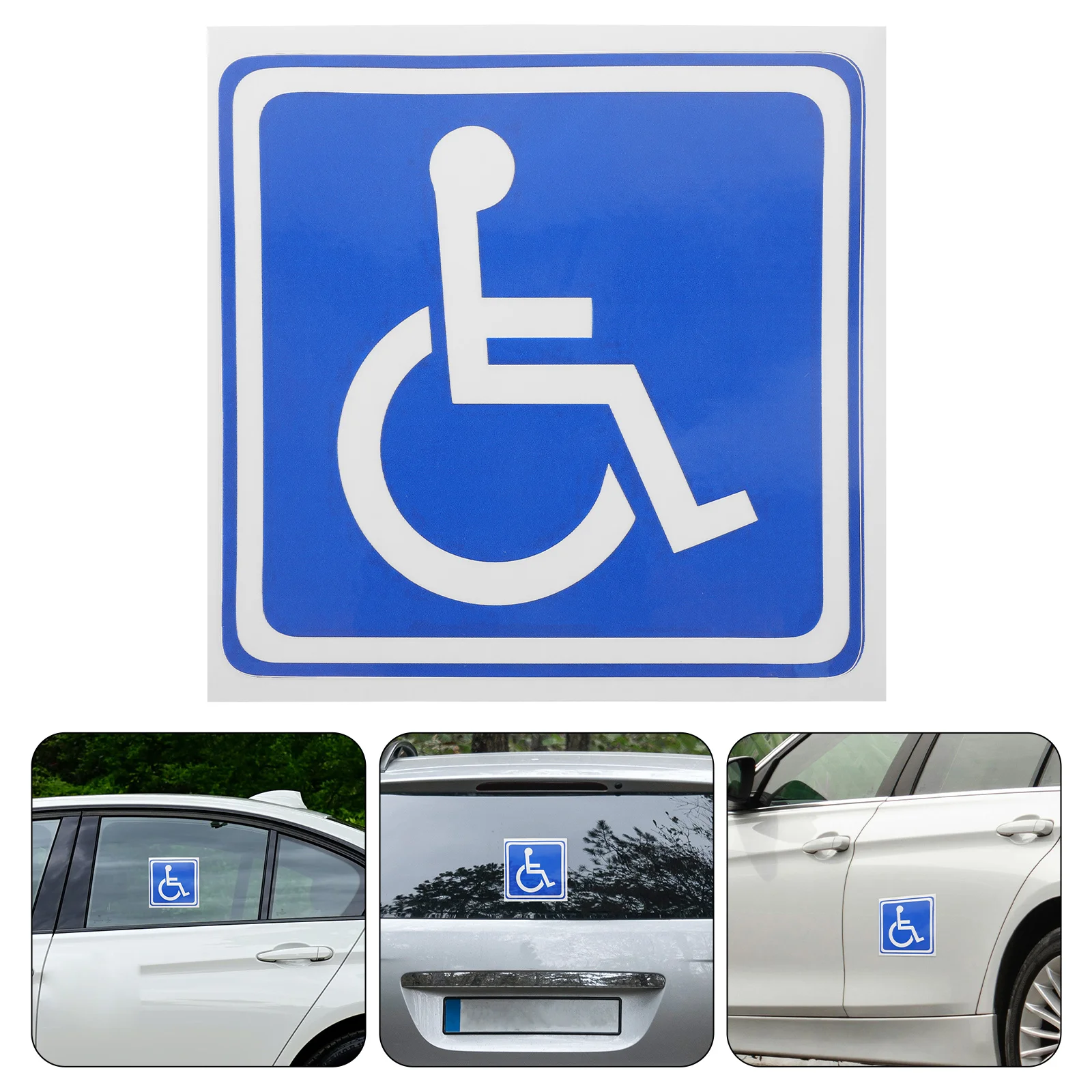 5 Sheets Car Sticker Stickers Adhesive Disabled Wheelchair Sign Parking Signs Outdoor Self Decals