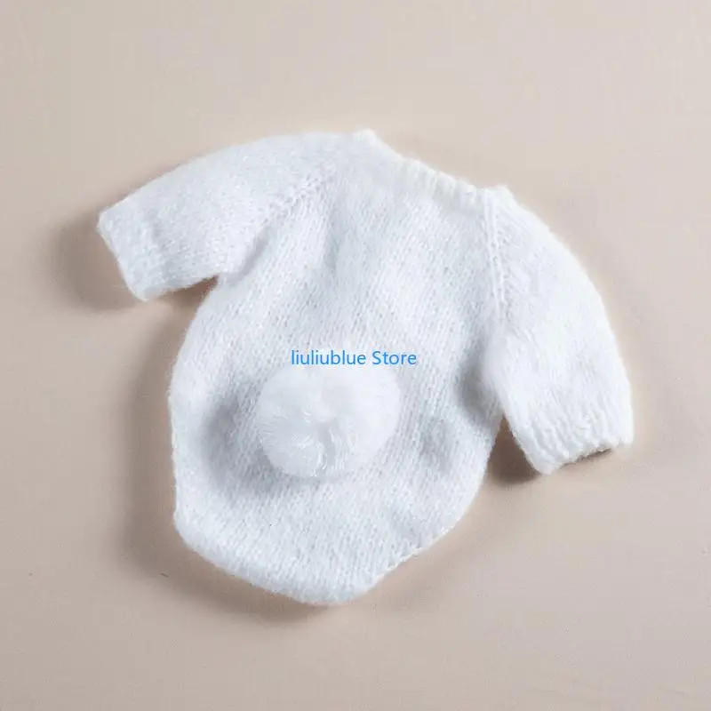 

1 Set Knitted Baby Hat Romper Set Newborn Photography Props Outfit Infants Photo Clothing 62CF