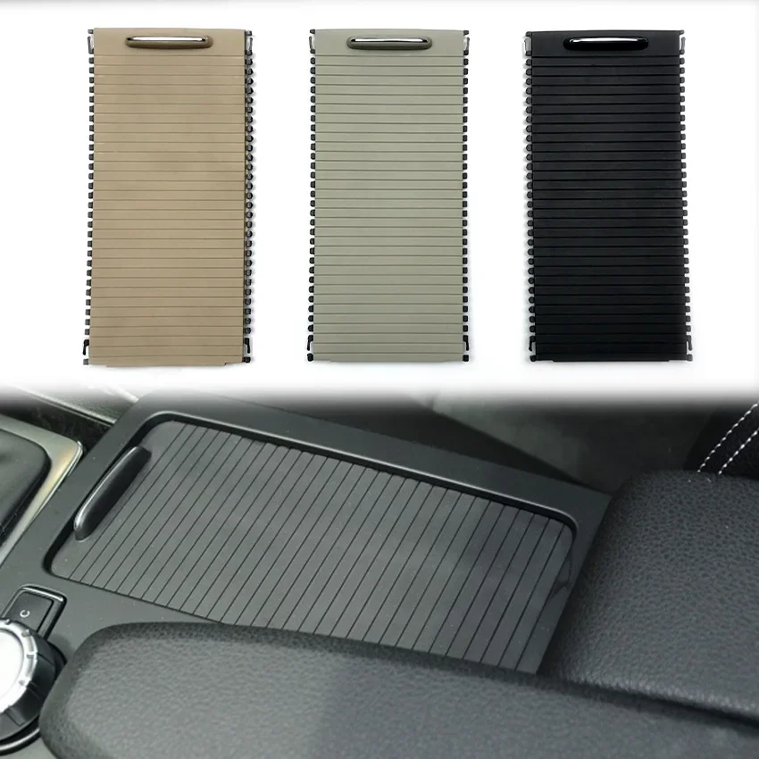 

GEFENSI For Mercedes-Benz C-Calss W204 S204 E-Class W212 S212 Car Inner Centre Console Cup Holder Plate Roller Blind Cover