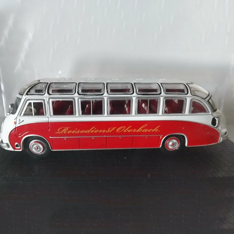 Diecast 1:72 Scale Bus Kassbohrer Setra S8 1951 Simulation Alloy Car Model Static Display Collectible Gift Souvenir Decration