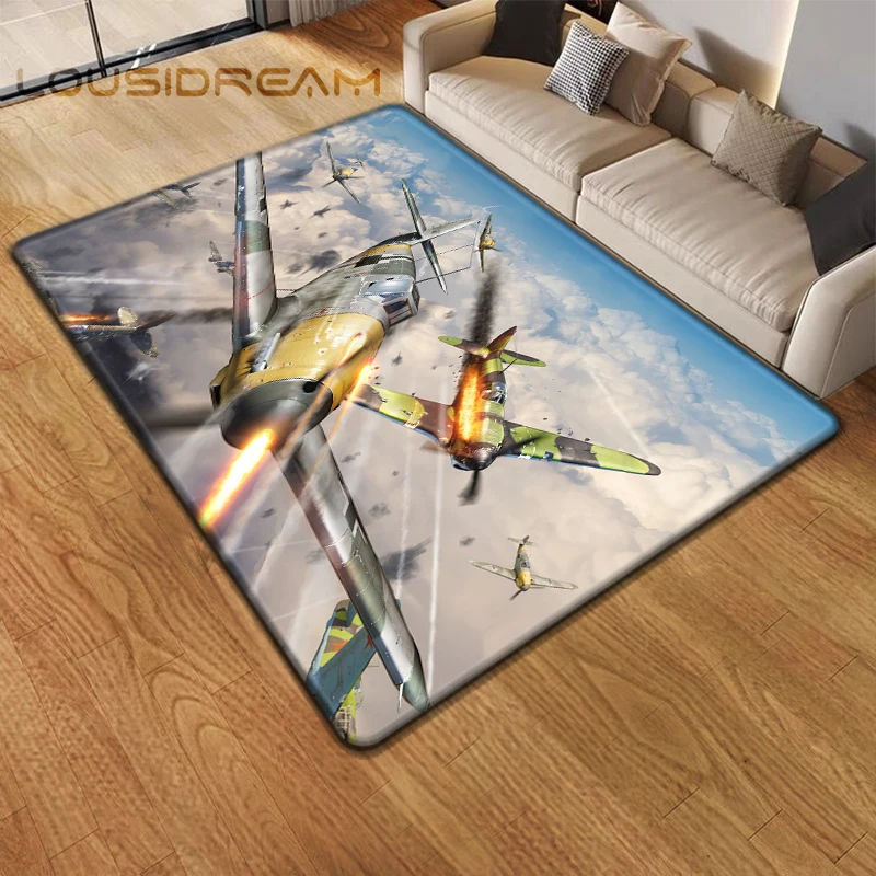 Tank Fighter Aircraft Kitchen MatEntrance Doormat Bedroom Floor Decoration Living Room Carpet Bathroom Anti-slip Rug