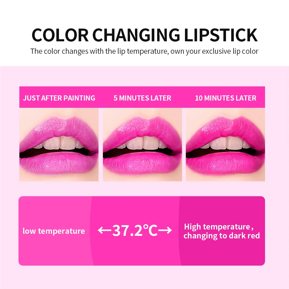 6 Màu Magic Lipstick Nhiệt Độ Đổi Màu Bám Son Lipgloss Dưỡng Và Giữ Nếp Lâu Chống Nước Son Dưỡng Môi Trang Điểm