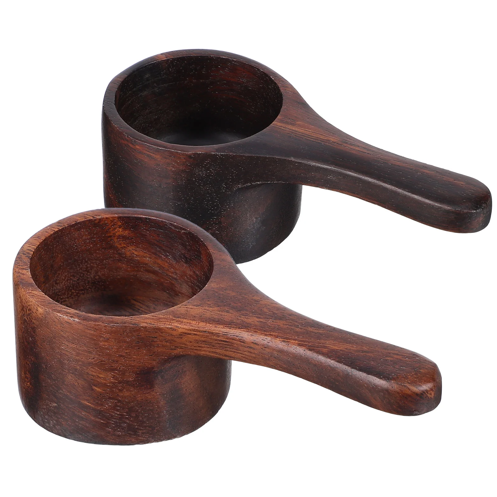 2pcs Wooden Measuring Coffee Scoop Mini Coffee Bean Milk Powder Spoon Kitchen Serving Ladle Wooden Kitchen Soup Spoon