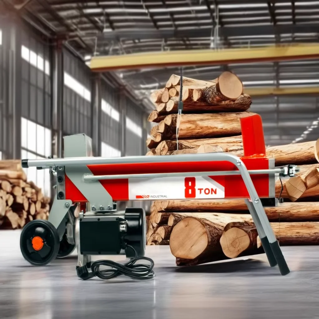 8 Ton Electric Wood Splitter Machine Cheap Firewood Cutter Core Engine Motor Forestry Available Log Splitter Sale
