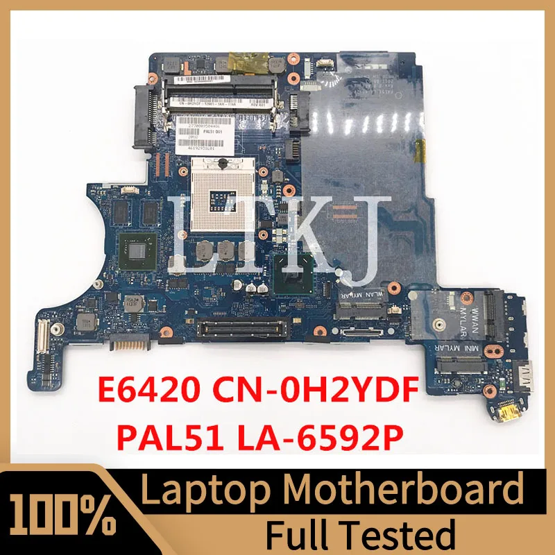 

CN-0H2YDF 0H2YDF H2YDF Mainboard For DELL E6420 Laptop Motherboard PAL51 LA-6592P N12P-NS2-S-A1 100% Full Tested Working Well