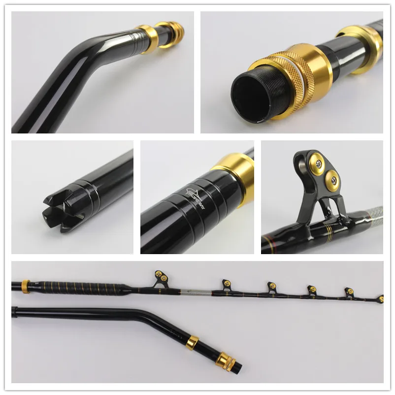 GMR022 Adjustable Heavy Duty Saltwater Roller Guides Stand up Big Game Unit Bent Butt Blank Trolling Fishing Rod view 6