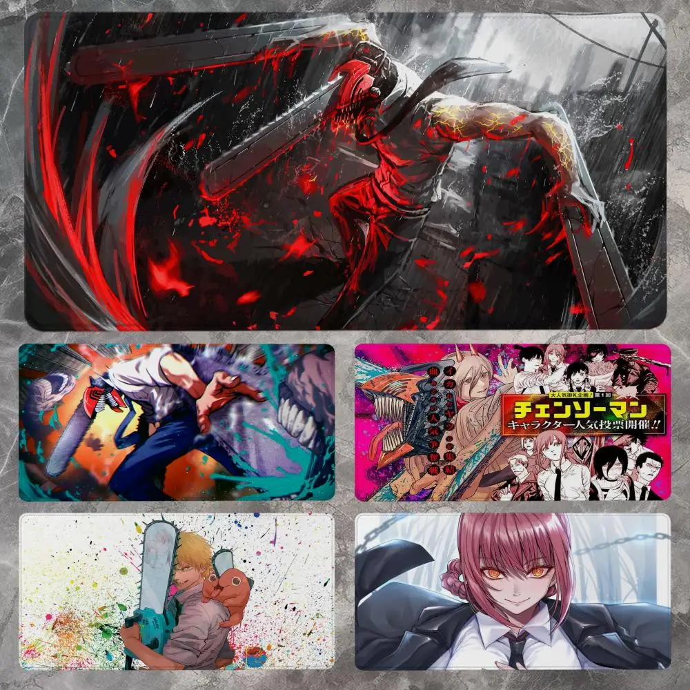 

Chainsaw Man Mouse Pad 90x40CM Non-slip Gaming Mousepad Gamer E-Sports Mouse Mat Game Mechanical Keyboard XXL Desk Mat