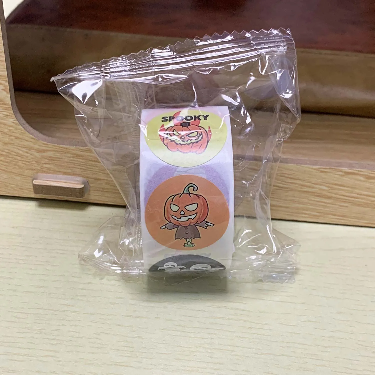 100–500 Stück Halloween-Kürbis-Geist-Aufkleber, Verpackung, Siegeletikettenaufkleber, 2,5 cm, Geschenkaufkleber, Etiketten, Horror-Kreation, Dekoration – Detail 2