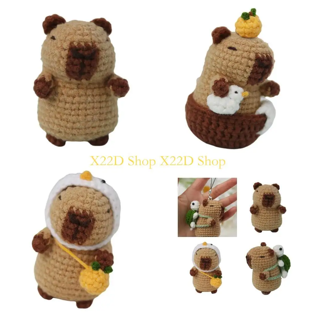 

X22D Keychain Crochet Set for Kid Adult Handmade Craft with Step-by-Step Instruction