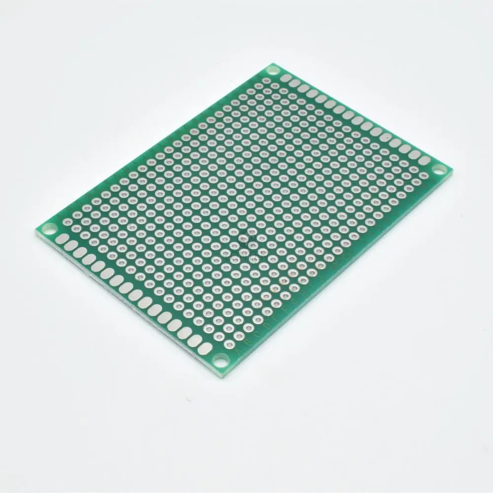 Placa de lata de pulverización de doble cara, placa de circuito PCB de 5x7cm, fibra de vidrio de aceite verde, placa Universal LT00129