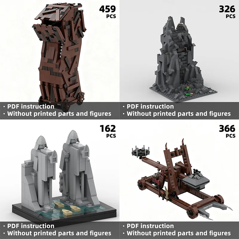 

For Middle scene in Fantasy of the Rings movie, collect building blocks and build the scene with the blocks