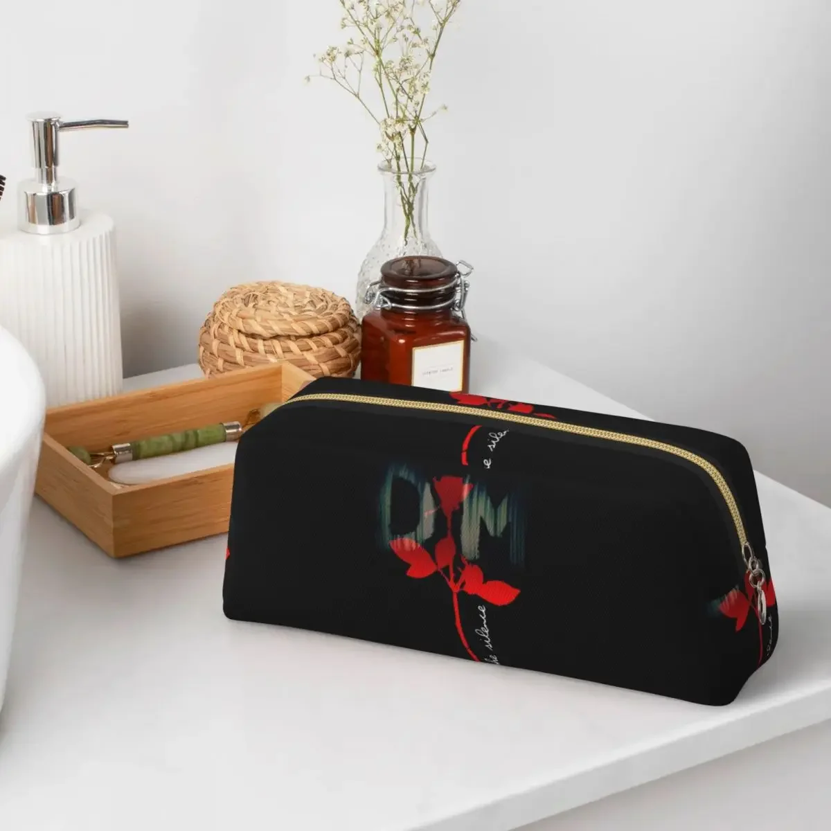 Electronic Rock Depeche Cool Mode Pencil Cases Pen Box Pencil Bag Large Capacity Pencil Pouch Storage Stationery Supplies