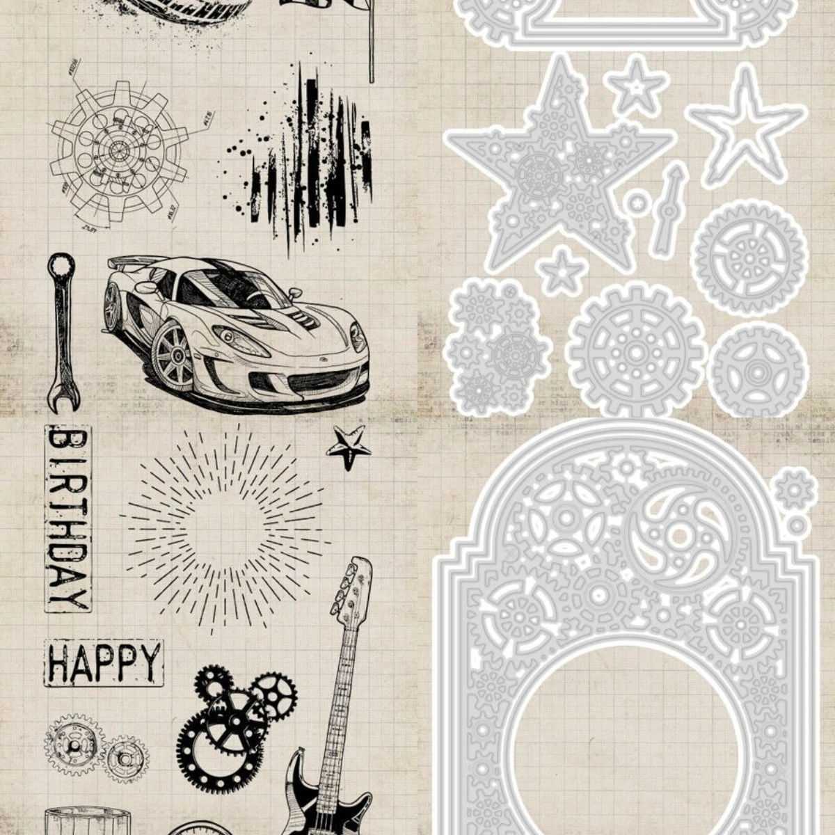 Figure Racing Car Stamps 2026 New Metal Cutting Dies For DIY Scrapbooking Crafts Maker Photo Album Template Handmade Decoration