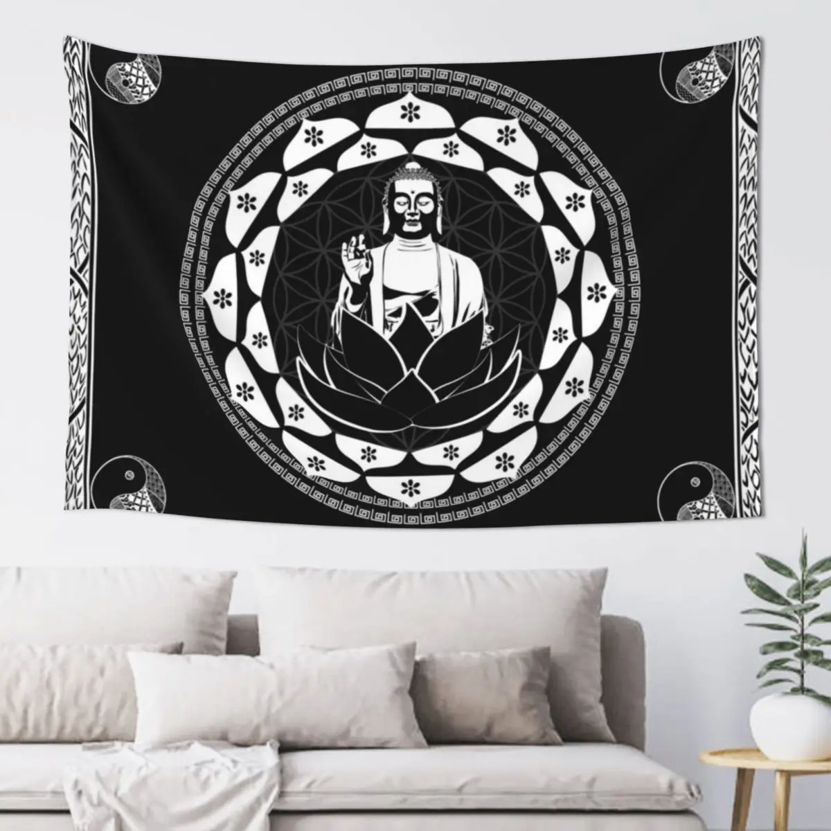 Mandala Zen Buddha / Spiritual Meditation Mandala Tapestry Carpet Wall Decorative Wall Mural Tapestry