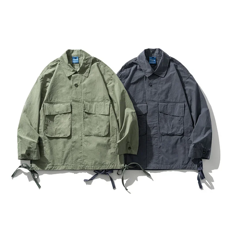 

Summer Autumn Leisure Fashion Military Style Short Loose Lapel Coat Outdoor Sport Hiking Camping Trekking Climbing Camisa