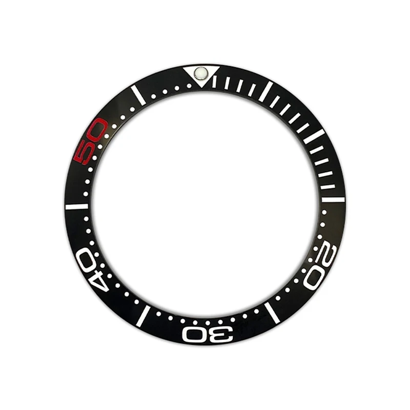 Mod 38mmx30.6mm Curved Ceramic Bezel Ring Fits SKX007 SRPD GMT SUB Hippocampal Watch Case Men Watch Ring Replaceable Parts