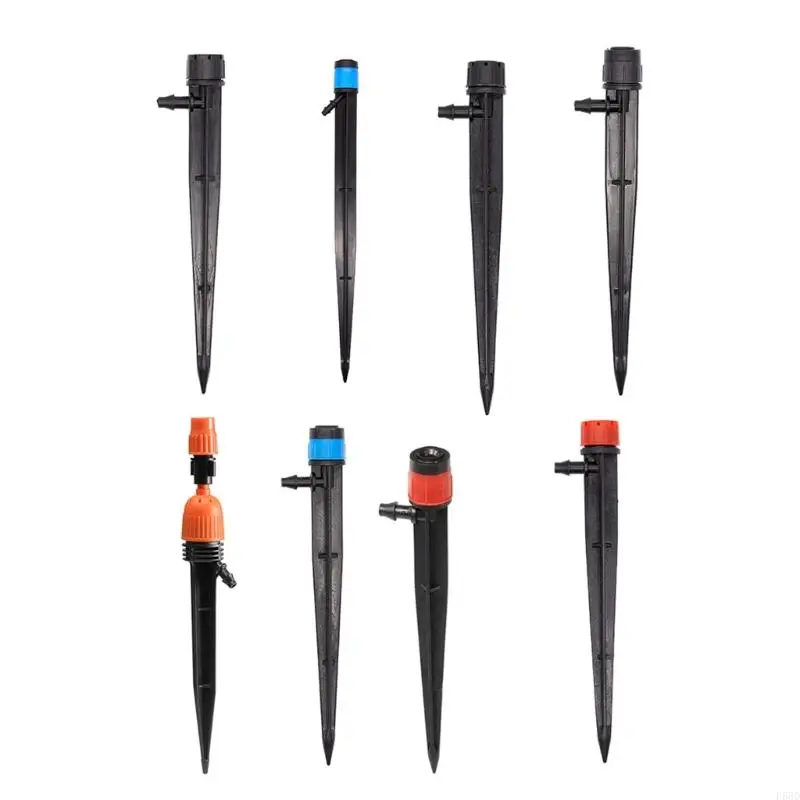 F68D 100Pack Drip Irrigation Emitters for Drip Irrigation Tubing 360 Degree Adjustable Water Irrigation Drippers