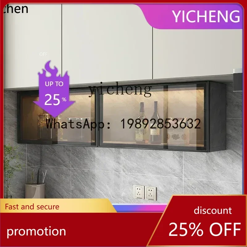 YFY    Kitchen Hanging Cabinet Lower Shelf Wall Wall Cabinet Wall Mounted Storage Seasoning Cabinet