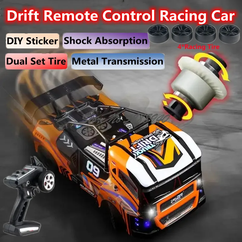 

Drift Remote Control Racing Car 4WD 40KM/H DIY Modification 2.4G Two Sets Of Tires Independent Shock Absorption RC Car Model Toy