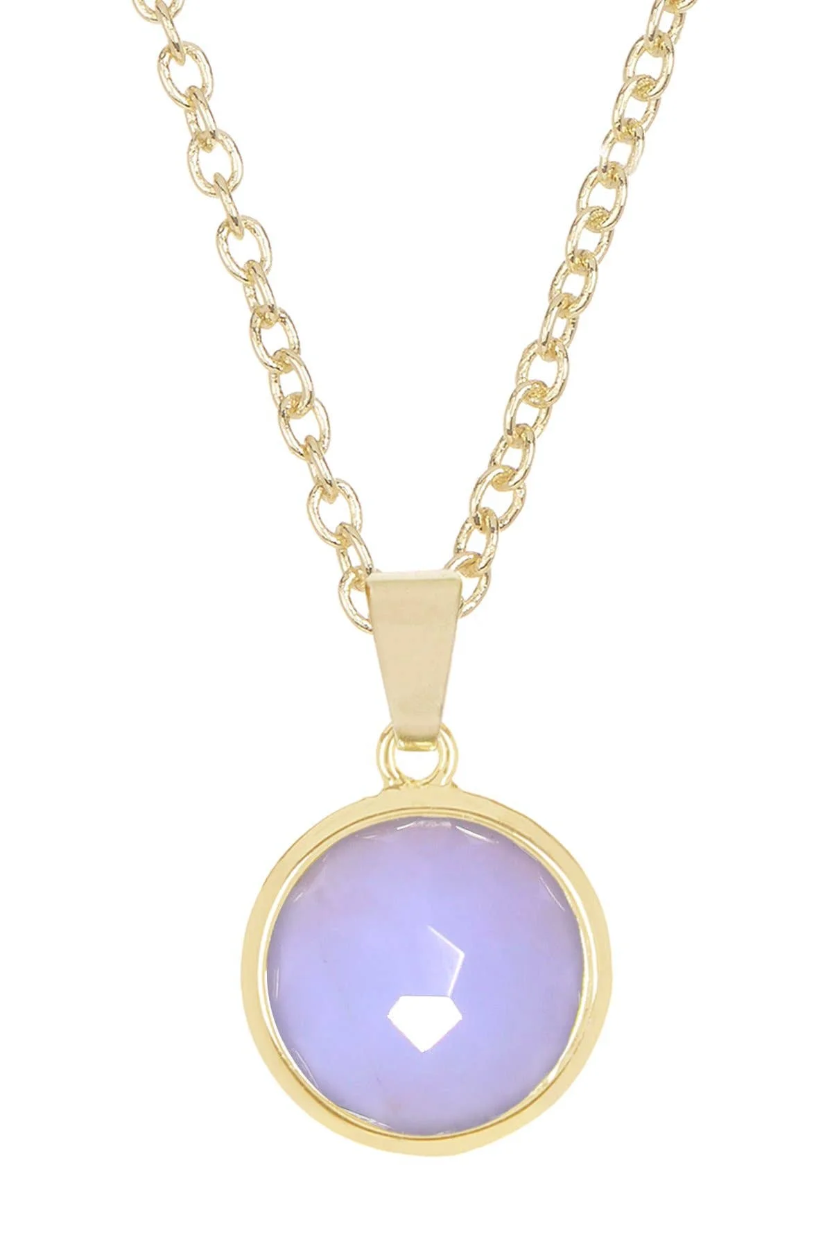 

Blue Lace Agate Round Pendant Necklace Jewelry