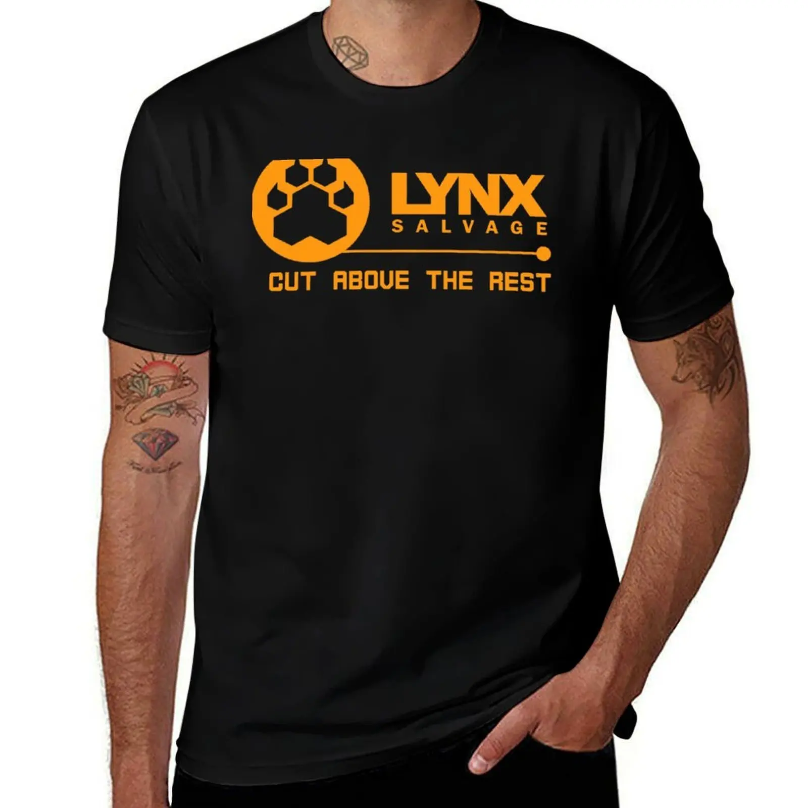 Cut Above LYNX Salvage Corp Orange Logo Shipbreaker Hardspace T-Shirt Casual Light Summer Short Sleeve Top