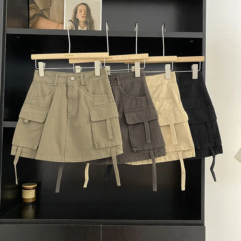 

Юбка-трапеция с высокой талией и двумя цветами. Женская летняя юбка для похудения с защитой от воздействия. Универсальная юбка.