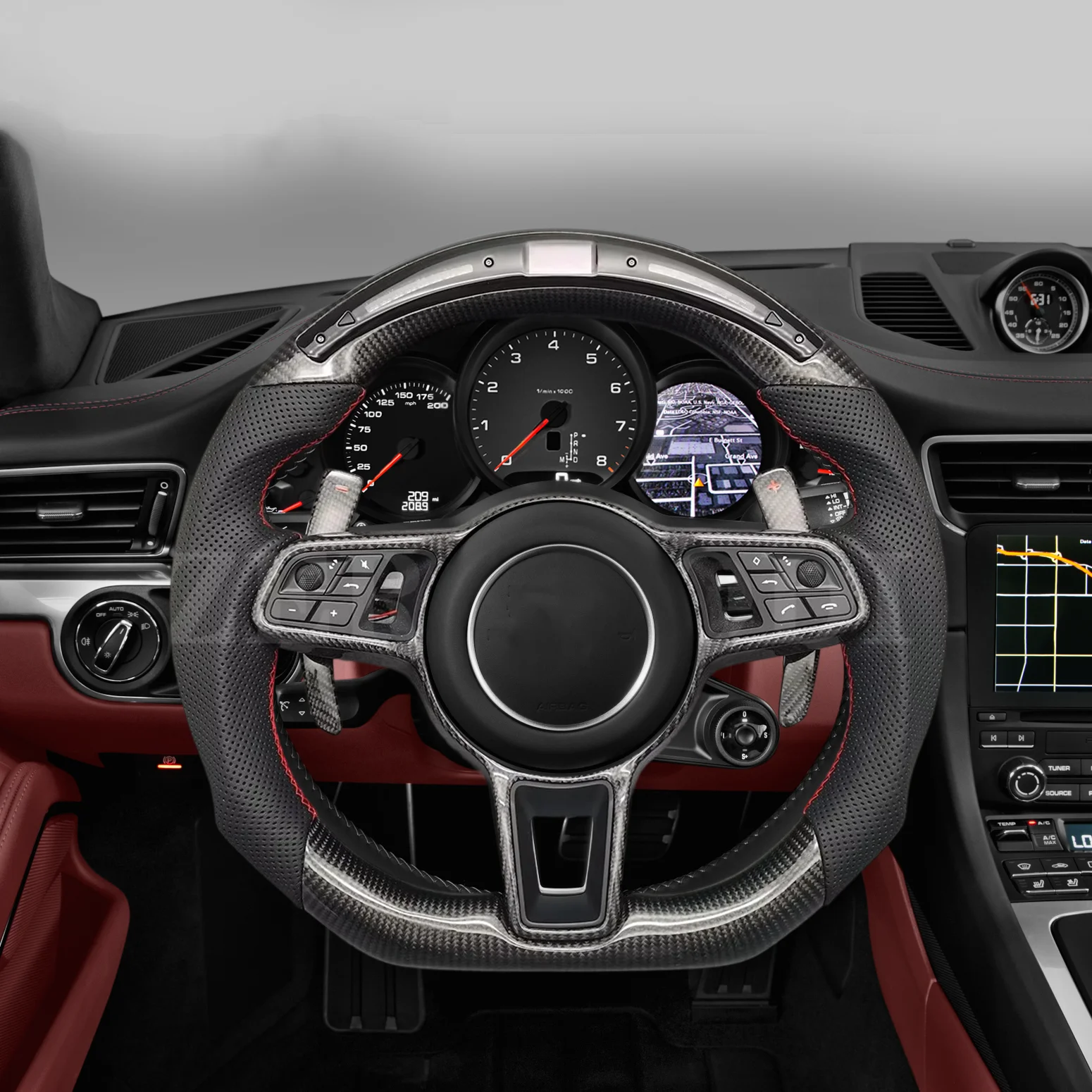 Carbon Fiber Steering Wheel For Porsche 970 911 958 Boxster Cayman Old Model To New