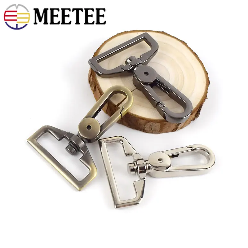 2/4/10pc Meetee 25/32/38mm Bags Belt Metal Buckle Carabiner Snap Hook Lobster Clasps Dog Collar Clasp DIY Leathercraft Accessory