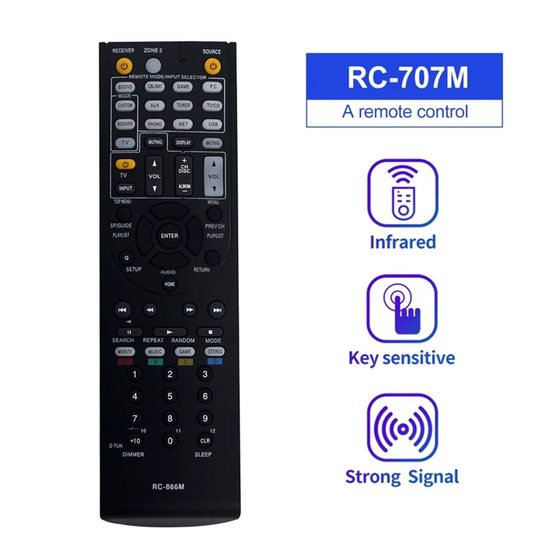 1 قطعة RC-707M التحكم عن بعد استبدال الأسود ل Onkyo المسرح المنزلي المتكلم HT-R560 HT-R667 HT-S5100 HT-S6100 HTP-750X SKB-750X L