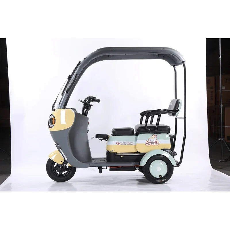 48v20A 500W Electric Tricycle Scooter Adjustable Open-Body with 3 Seats for Adults Children Popular Small  Transport